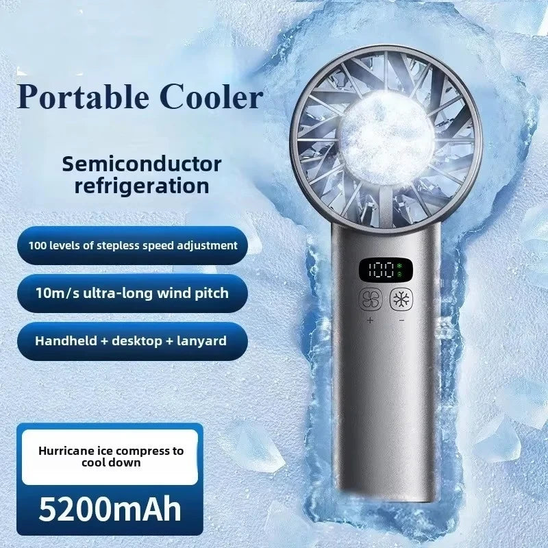 Portable Ice Compress Handheld Fan