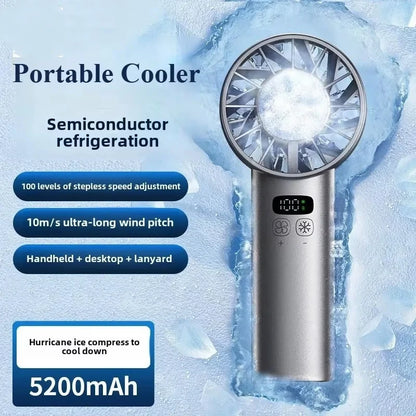 Portable Ice Compress Handheld Fan